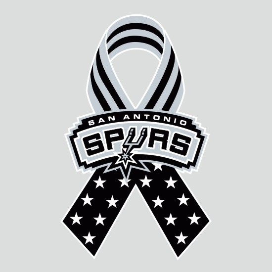 San Antonio Spurs Ribbon American Flag logo iron on paper